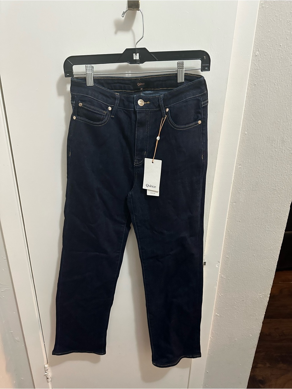 Quince Deep Indigo High-Rise Jeans